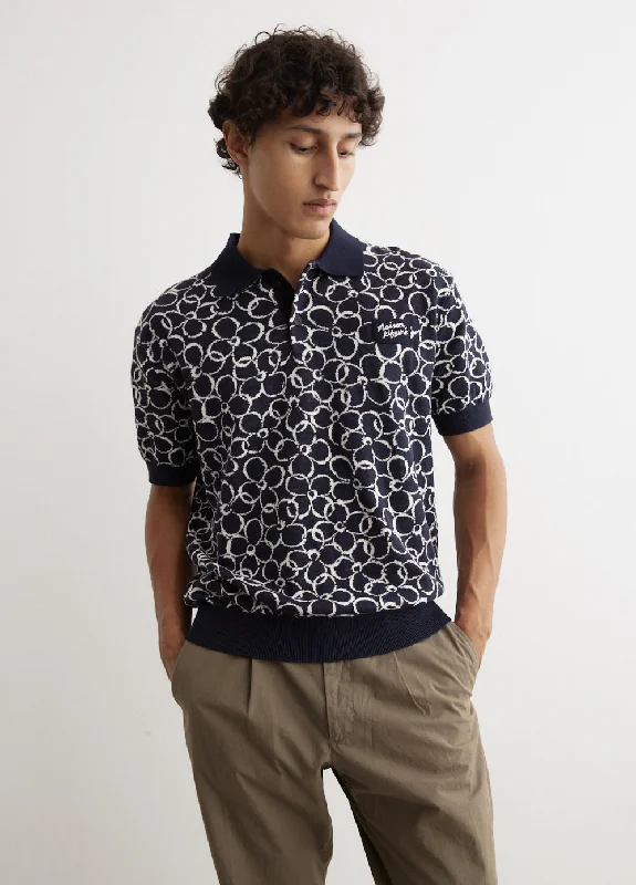 Abstract Daisy Jacquard Polo