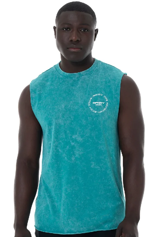 Acid Wash Tank Top _ 151879 _ Teal