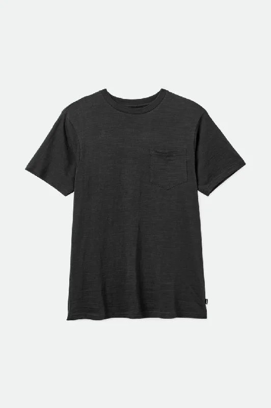 Basic Slub S/S Pocket Tee - Black