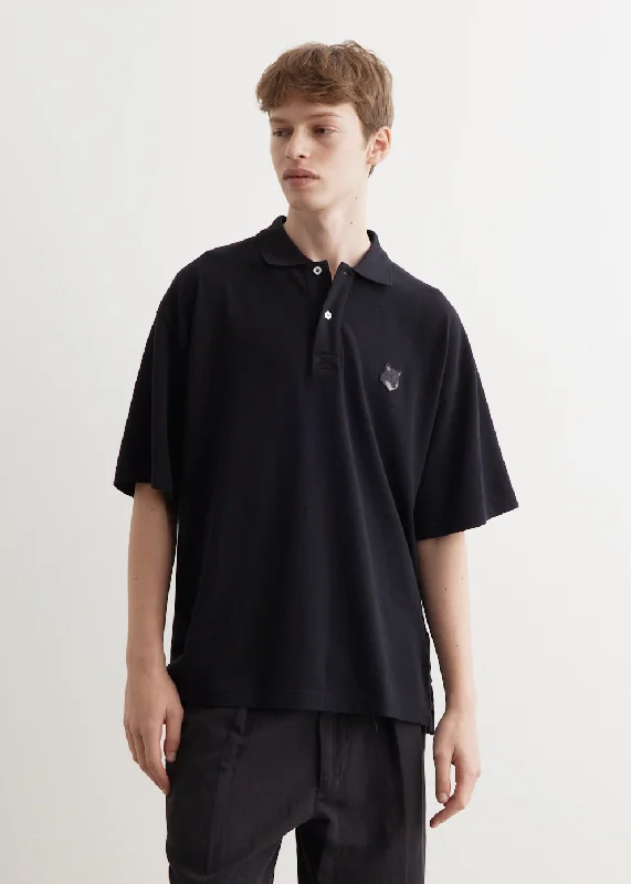 Bold Fox Head Patch Oversized Polo