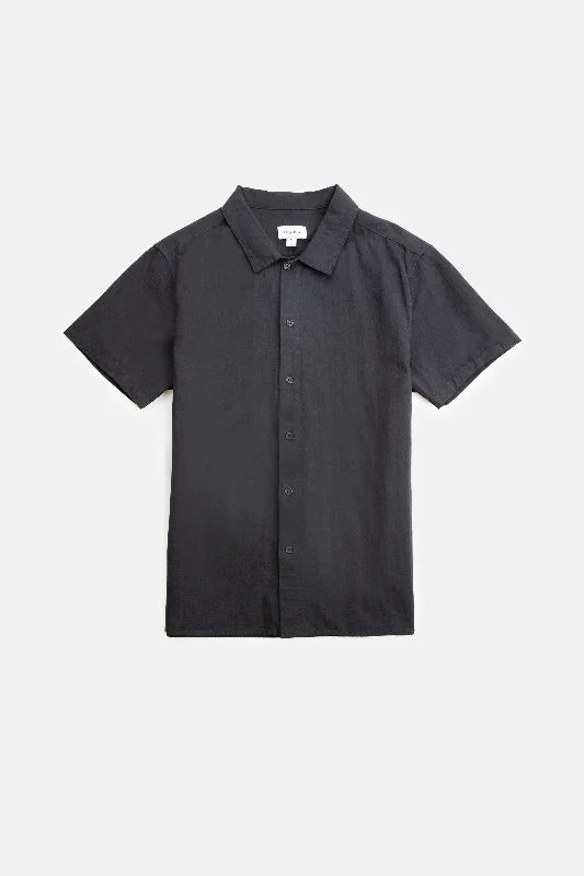 Classic Linen Ss Shirt Vintage Black