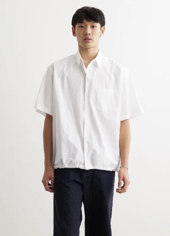 Cotton Broad Cloth Short Sleeve Toggle Shirt