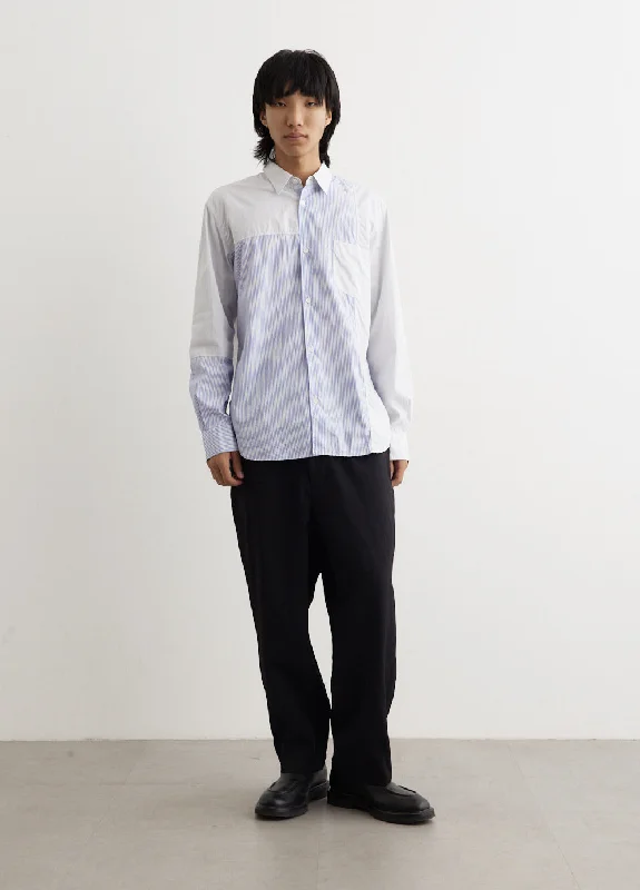 Cotton Stripe Panel Shirt