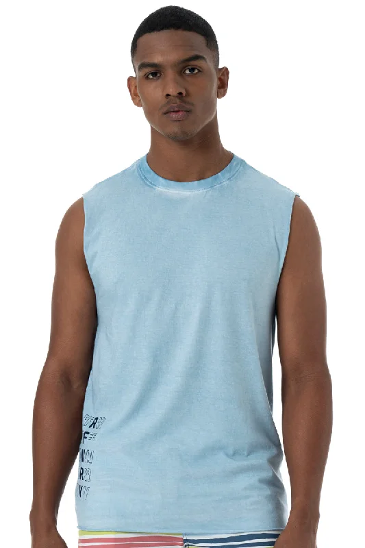 Dirty Dye Sleeveless T-Shirt _ 150455 _ Pale Blue