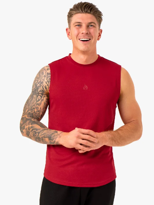 Enhance Muscle Tank - Burgundy