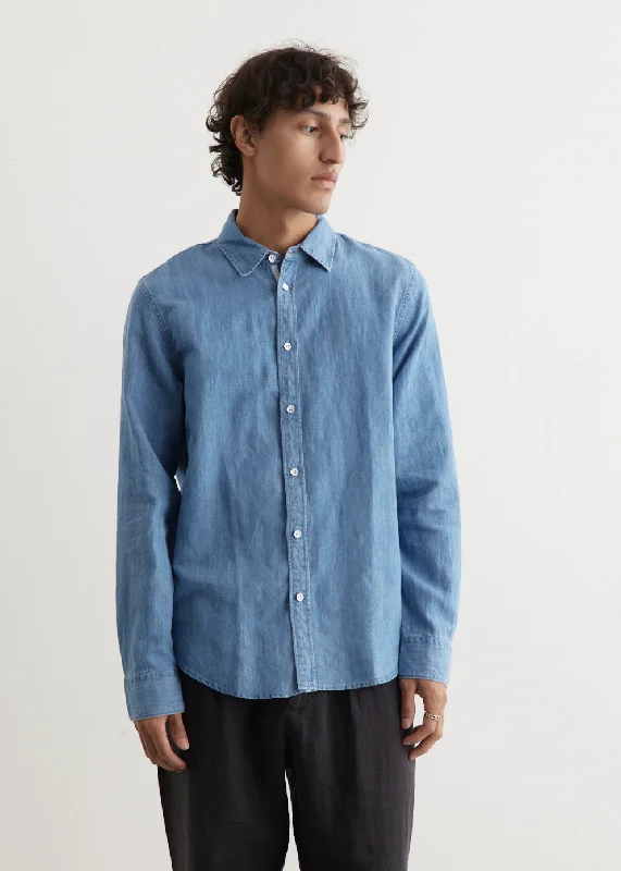 Finch Linen Denim Long Sleeve Shirt