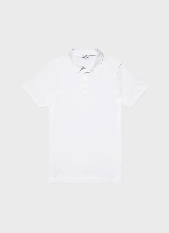 Men's Jersey Classic Polo Shirt in White