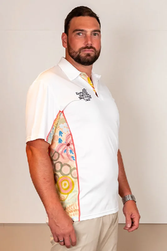 Kindling NAIDOC 2024 White Bamboo (Simpson) Unisex Polo Shirt