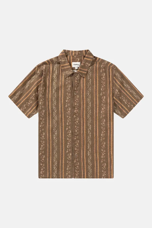 Paisley Stripe Ss Shirt Tobacco