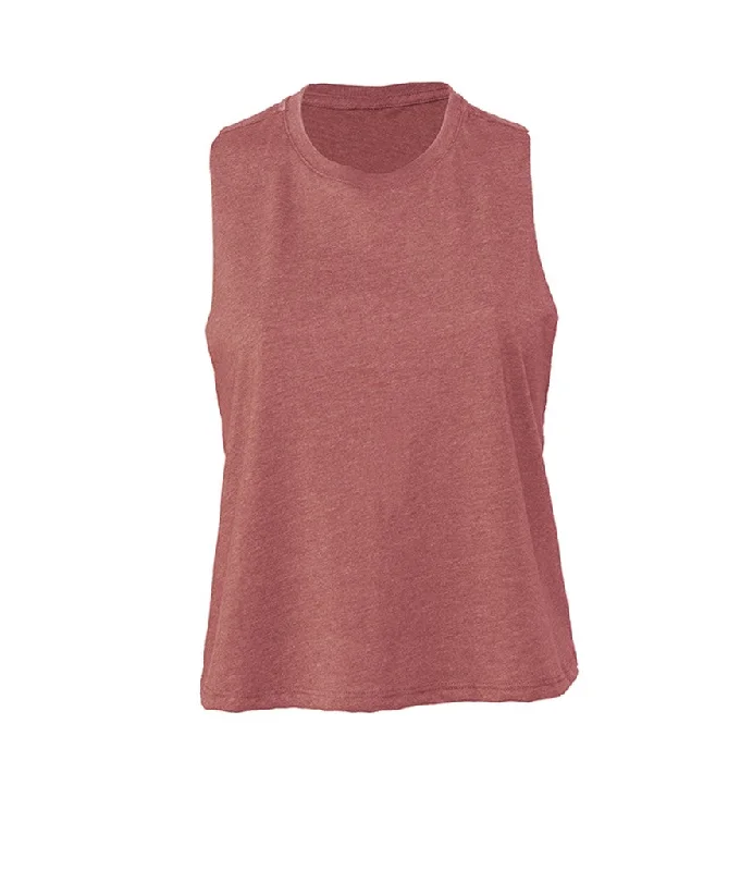 Women's Racerback Cropped Tank | HEATHER MAUVE