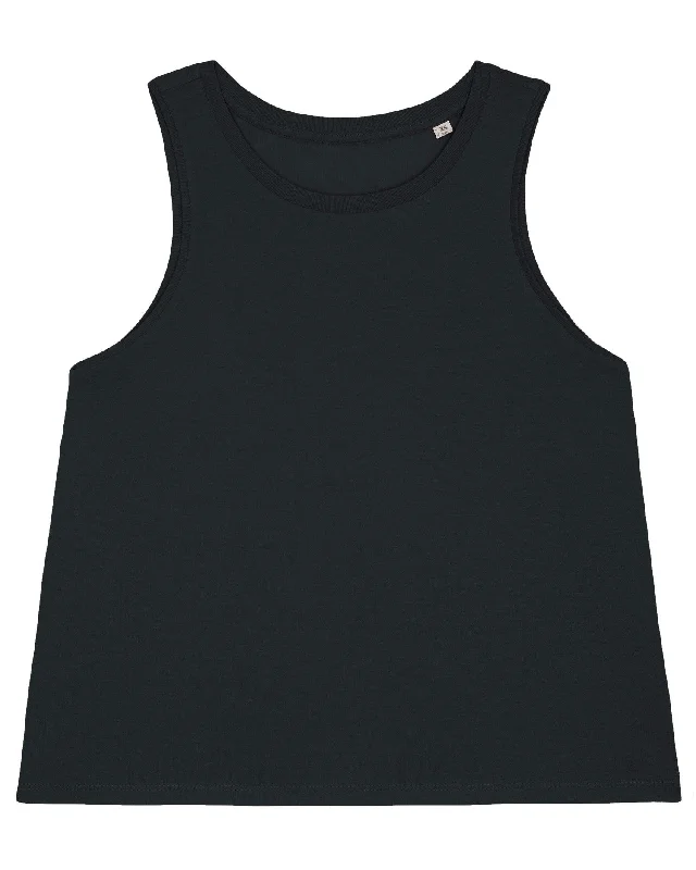 Women's Stella Dancer Crop Tank Top | BLACK