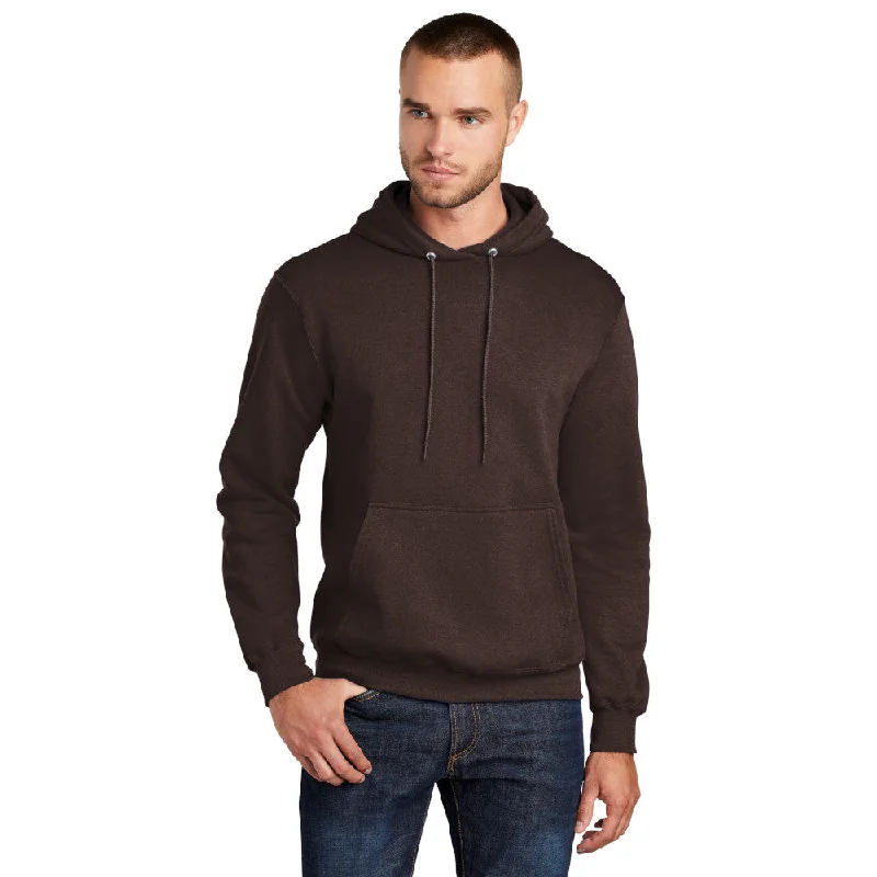 Port & Company PC78H Core Fleece Pullover Hooded Sweatshirt - Dark Chocolate Brown