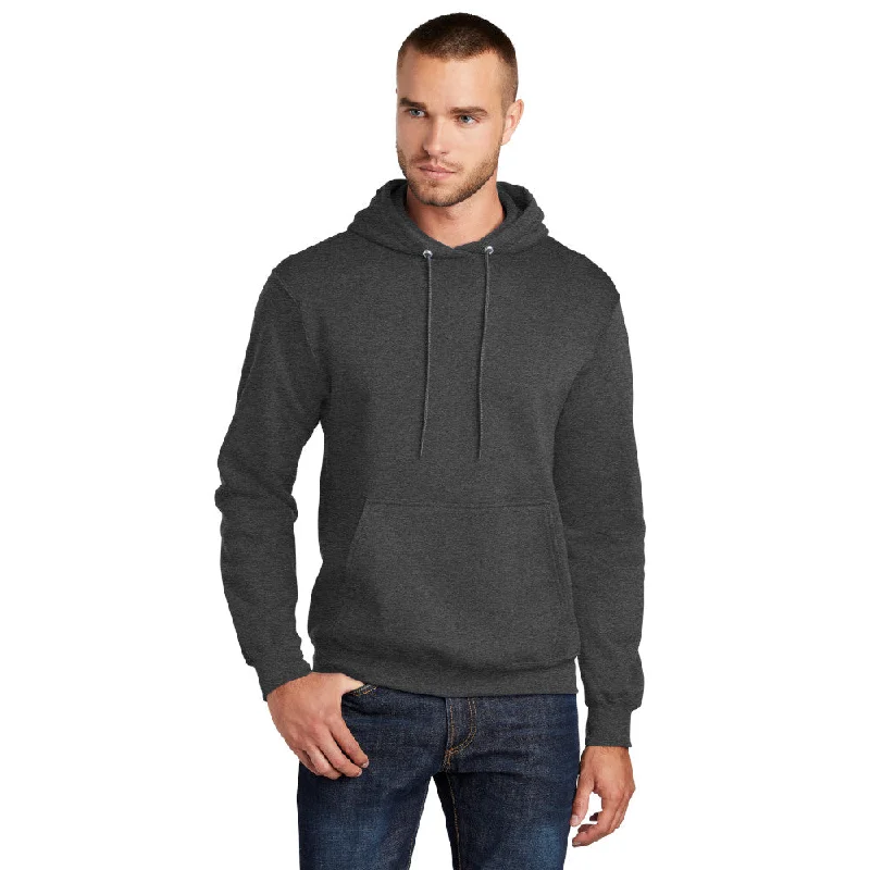 Port & Company PC78H Core Fleece Pullover Hooded Sweatshirt - Dark Heather Grey