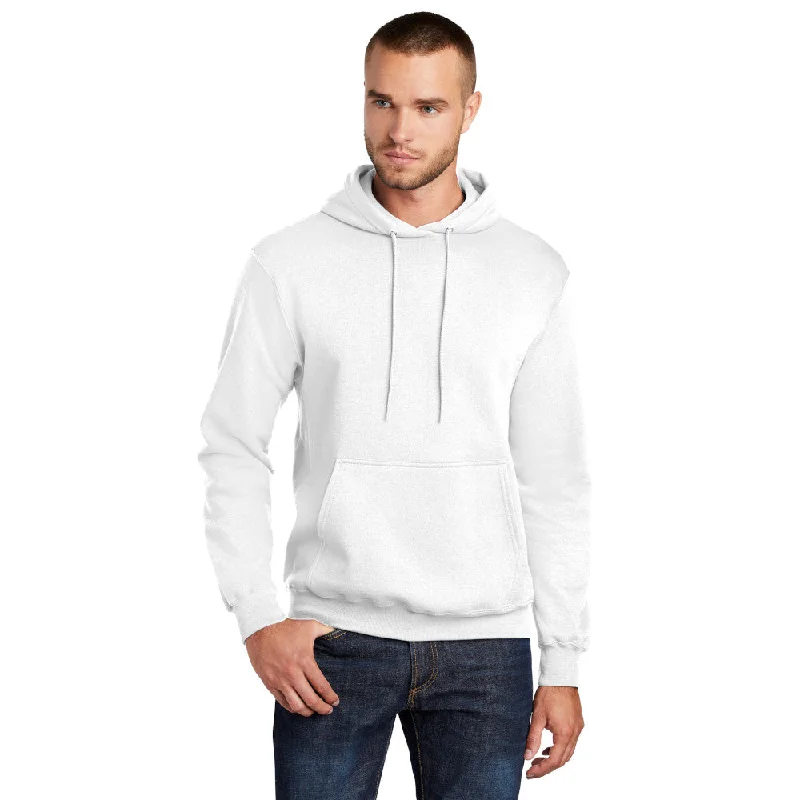 Port & Company PC78H Core Fleece Pullover Hooded Sweatshirt - White