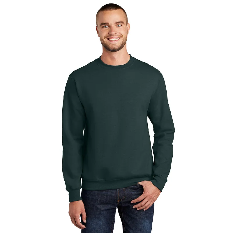 Port & Company PC90 Essential Fleece Crewneck Sweatshirt - Dark Green