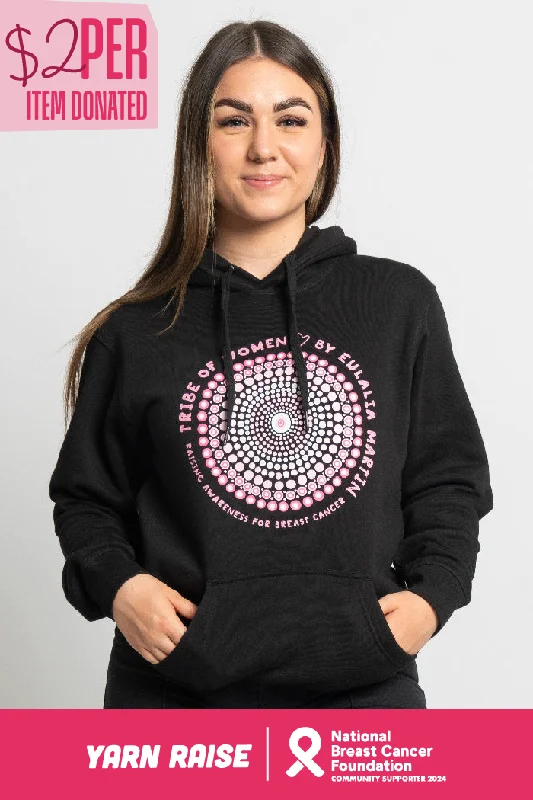 Tribe Of Women Circle Black Cotton Blend Unisex Hoodie