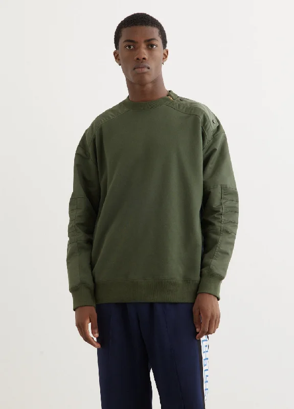 Nylon Sleeve Sweatshirt